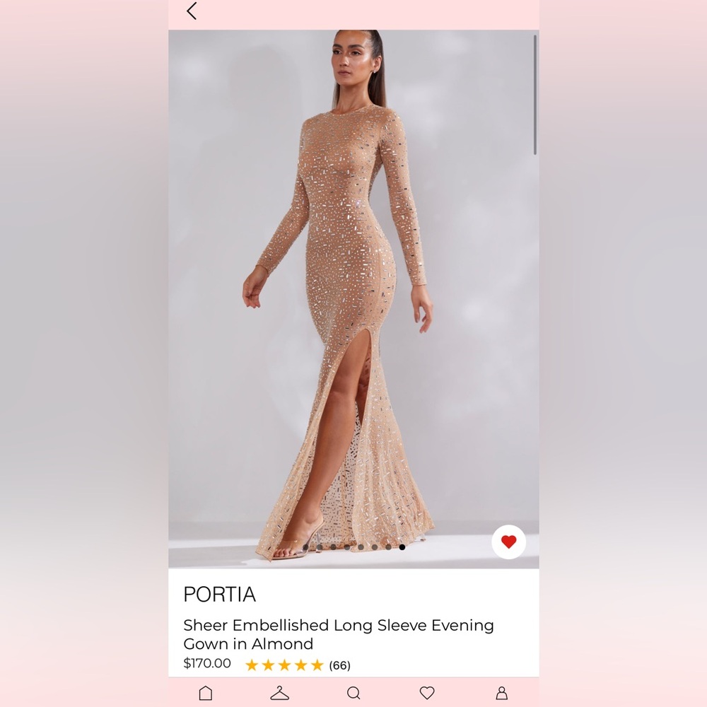 Oh Polly Elegant Sequin Long Sleeve Dress